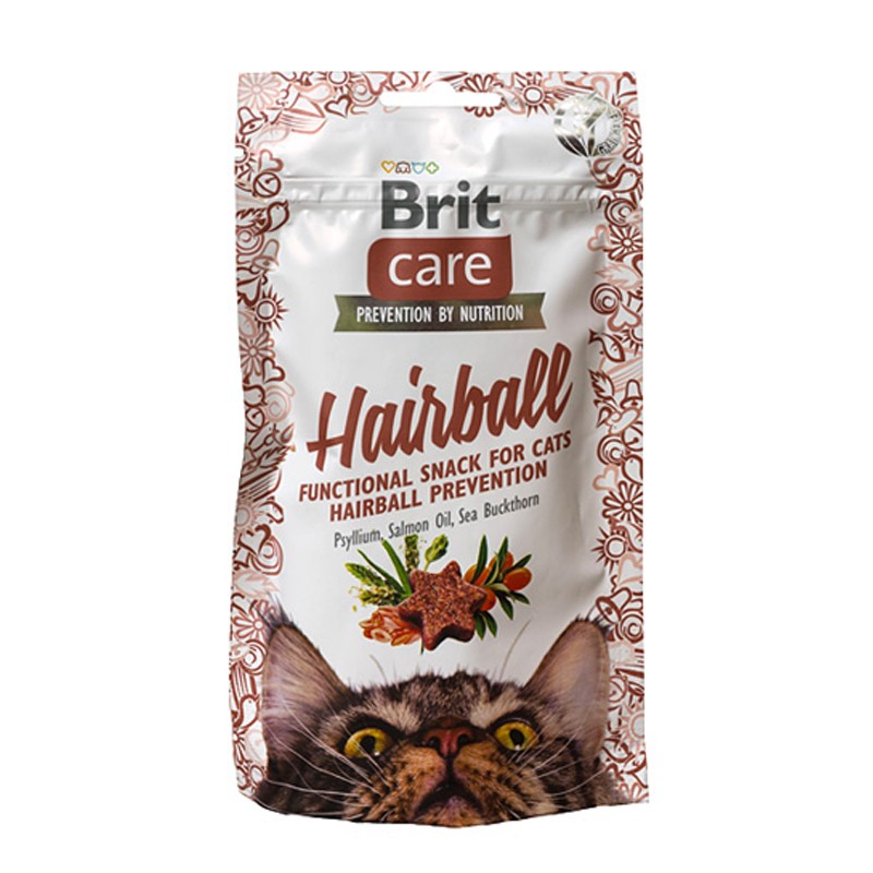Brit Hairball Snack Gatos